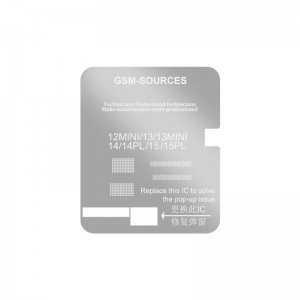 GSM-SOURCES Screen IC Polishing Reballing Protective Stencil for IP 11-15 Series