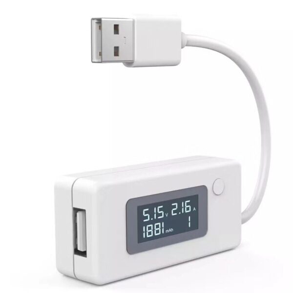 USB CHARGER TESTER WHITE