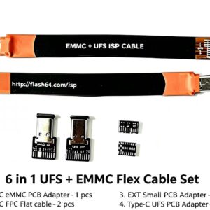 6 in 1  UFS / EMMC ISP  Flex Cable Set for Flash 64 Box
