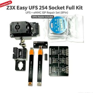 Z3X Easy UFS 254 Socket Full Kit | UFS & eMMC ISP Repair Set for Mobile Memory Read Write（8 PIN)