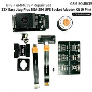 Z3X Easy UFS 254 Socket Full Kit | UFS & eMMC ISP Repair Set for Mobile Memory Read Write(9PIN)